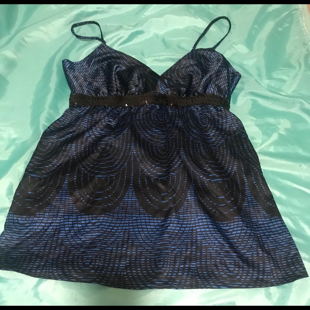 Express blouse blue and black